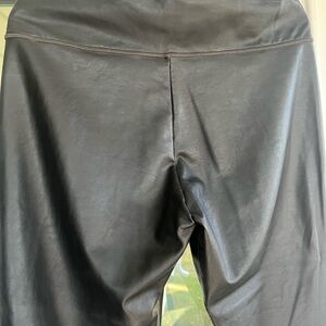 Athleta Black Faux Leather Leggings Large